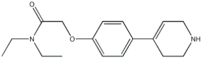 N,N-diethyl-2-[4-(1,2,3,6-tetrahydropyridin-4-yl)phenoxy]acetamide Structure