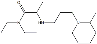 N,N-diethyl-2-{[3-(2-methylpiperidin-1-yl)propyl]amino}propanamide,,结构式