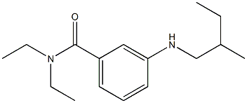 N,N-diethyl-3-[(2-methylbutyl)amino]benzamide,,结构式