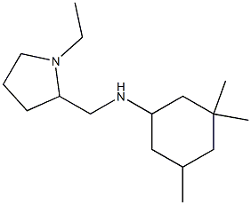 N-[(1-ethylpyrrolidin-2-yl)methyl]-3,3,5-trimethylcyclohexan-1-amine,,结构式