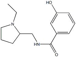 N-[(1-ethylpyrrolidin-2-yl)methyl]-3-hydroxybenzamide Struktur