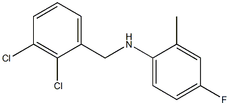 N-[(2,3-dichlorophenyl)methyl]-4-fluoro-2-methylaniline 结构式