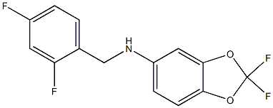 N-[(2,4-difluorophenyl)methyl]-2,2-difluoro-2H-1,3-benzodioxol-5-amine 结构式