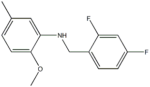 N-[(2,4-difluorophenyl)methyl]-2-methoxy-5-methylaniline,,结构式