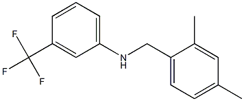 N-[(2,4-dimethylphenyl)methyl]-3-(trifluoromethyl)aniline,,结构式