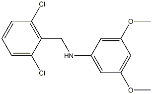 N-[(2,6-dichlorophenyl)methyl]-3,5-dimethoxyaniline Struktur