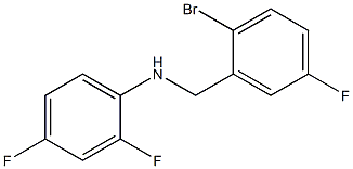 N-[(2-bromo-5-fluorophenyl)methyl]-2,4-difluoroaniline Struktur