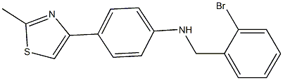 N-[(2-bromophenyl)methyl]-4-(2-methyl-1,3-thiazol-4-yl)aniline,,结构式