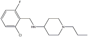 N-[(2-chloro-6-fluorophenyl)methyl]-1-propylpiperidin-4-amine,,结构式