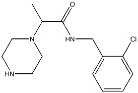 N-[(2-chlorophenyl)methyl]-2-(piperazin-1-yl)propanamide 化学構造式