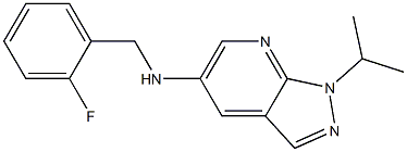 N-[(2-fluorophenyl)methyl]-1-(propan-2-yl)-1H-pyrazolo[3,4-b]pyridin-5-amine Structure