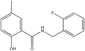 N-[(2-fluorophenyl)methyl]-2-hydroxy-5-methylbenzamide,,结构式