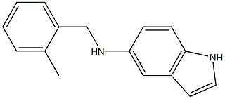 N-[(2-methylphenyl)methyl]-1H-indol-5-amine,,结构式