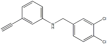 N-[(3,4-dichlorophenyl)methyl]-3-ethynylaniline 化学構造式