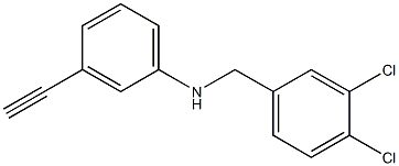 N-[(3,4-dichlorophenyl)methyl]-3-ethynylaniline,,结构式