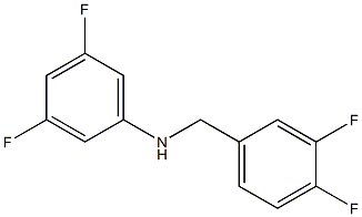 N-[(3,4-difluorophenyl)methyl]-3,5-difluoroaniline 化学構造式