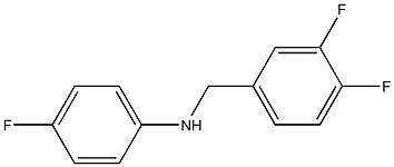 N-[(3,4-difluorophenyl)methyl]-4-fluoroaniline,,结构式