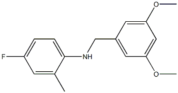 N-[(3,5-dimethoxyphenyl)methyl]-4-fluoro-2-methylaniline,,结构式