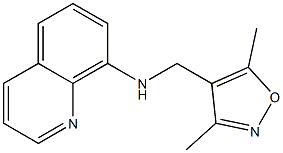 N-[(3,5-dimethyl-1,2-oxazol-4-yl)methyl]quinolin-8-amine,,结构式