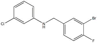 N-[(3-bromo-4-fluorophenyl)methyl]-3-chloroaniline 结构式