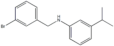 N-[(3-bromophenyl)methyl]-3-(propan-2-yl)aniline Structure