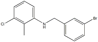 N-[(3-bromophenyl)methyl]-3-chloro-2-methylaniline Struktur