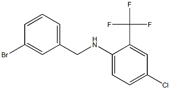 N-[(3-bromophenyl)methyl]-4-chloro-2-(trifluoromethyl)aniline Structure