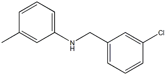 N-[(3-chlorophenyl)methyl]-3-methylaniline Structure