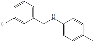 N-[(3-chlorophenyl)methyl]-4-methylaniline Struktur