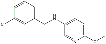 N-[(3-chlorophenyl)methyl]-6-methoxypyridin-3-amine 化学構造式