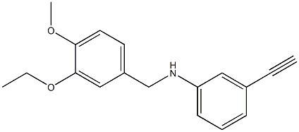 N-[(3-ethoxy-4-methoxyphenyl)methyl]-3-ethynylaniline Structure