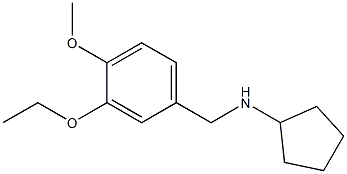 N-[(3-ethoxy-4-methoxyphenyl)methyl]cyclopentanamine 结构式