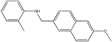 N-[(6-methoxynaphthalen-2-yl)methyl]-2-methylaniline,,结构式