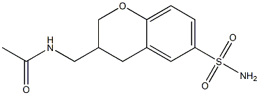 N-[(6-sulfamoyl-3,4-dihydro-2H-1-benzopyran-3-yl)methyl]acetamide Structure