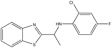 N-[1-(1,3-benzothiazol-2-yl)ethyl]-2-chloro-4-fluoroaniline 化学構造式
