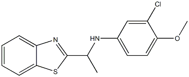 N-[1-(1,3-benzothiazol-2-yl)ethyl]-3-chloro-4-methoxyaniline 结构式