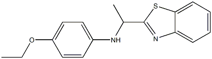 N-[1-(1,3-benzothiazol-2-yl)ethyl]-4-ethoxyaniline 化学構造式