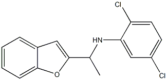 N-[1-(1-benzofuran-2-yl)ethyl]-2,5-dichloroaniline Struktur