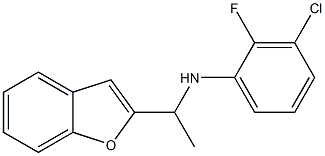 N-[1-(1-benzofuran-2-yl)ethyl]-3-chloro-2-fluoroaniline Struktur