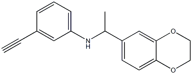 N-[1-(2,3-dihydro-1,4-benzodioxin-6-yl)ethyl]-3-ethynylaniline Struktur