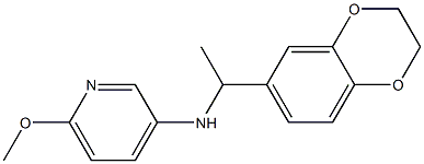 N-[1-(2,3-dihydro-1,4-benzodioxin-6-yl)ethyl]-6-methoxypyridin-3-amine Struktur