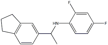 N-[1-(2,3-dihydro-1H-inden-5-yl)ethyl]-2,4-difluoroaniline Struktur