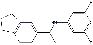 N-[1-(2,3-dihydro-1H-inden-5-yl)ethyl]-3,5-difluoroaniline,,结构式