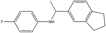 N-[1-(2,3-dihydro-1H-inden-5-yl)ethyl]-4-fluoroaniline Struktur