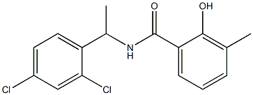 N-[1-(2,4-dichlorophenyl)ethyl]-2-hydroxy-3-methylbenzamide,,结构式