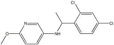 N-[1-(2,4-dichlorophenyl)ethyl]-6-methoxypyridin-3-amine 化学構造式