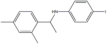 N-[1-(2,4-dimethylphenyl)ethyl]-4-iodoaniline 化学構造式