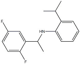 N-[1-(2,5-difluorophenyl)ethyl]-2-(propan-2-yl)aniline 化学構造式
