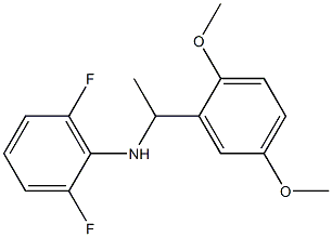 N-[1-(2,5-dimethoxyphenyl)ethyl]-2,6-difluoroaniline Struktur