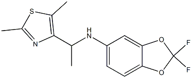  N-[1-(2,5-dimethyl-1,3-thiazol-4-yl)ethyl]-2,2-difluoro-2H-1,3-benzodioxol-5-amine